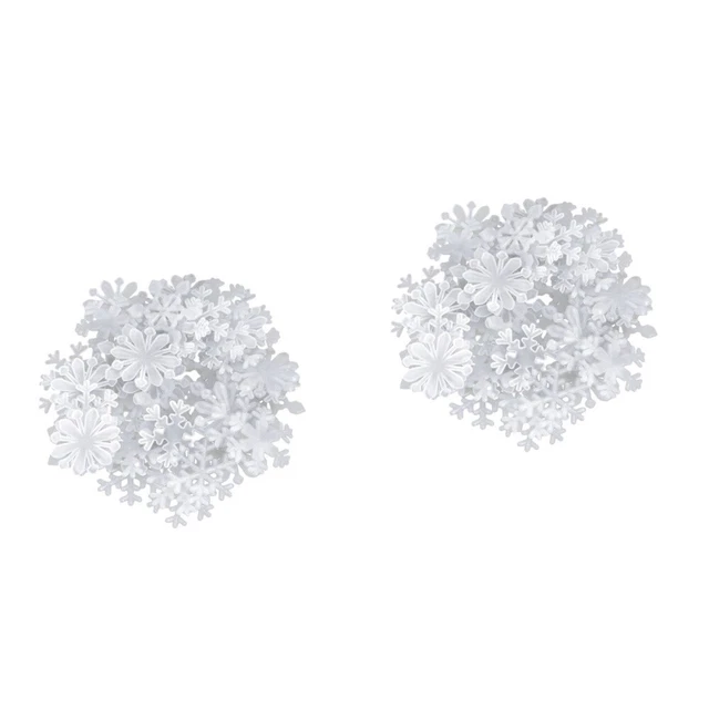 2x Glow in The Dark Schneeflocken Decals Weihnachten Fenster Aufkleber