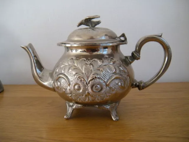 Teapot  silver metal marks on bottom