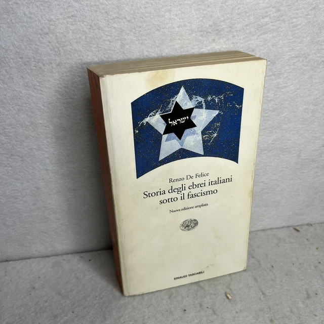 STORIA DEGLI EBREI Italiani Sotto II Fascismo Renzo De Felice Einaudi