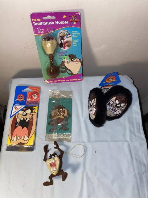 Vintage 1997 1995 Taz Tasmanian Devil Lot! 5 Items Rare HTF Collectors Items