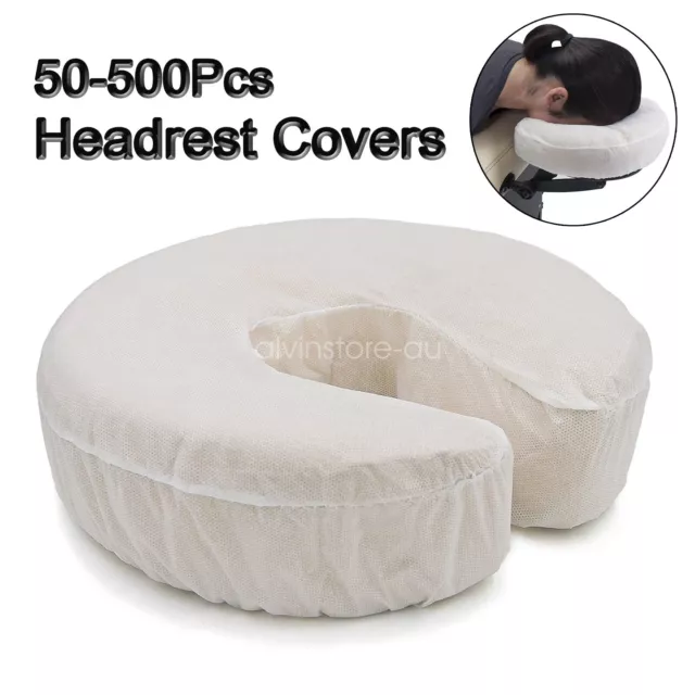 100-500Pcs Disposable Massage Table Fitted Face Head Rest Cushion Circle Cover