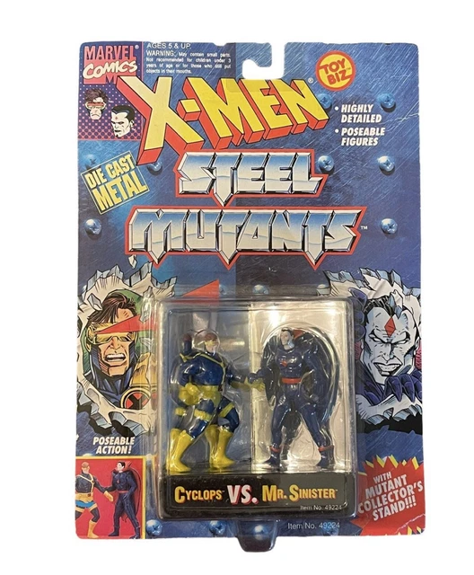 X-Men Steel Mutants Cyclops VS. Mr. Sinister 1994 NIP Die Cast Metal Poseable