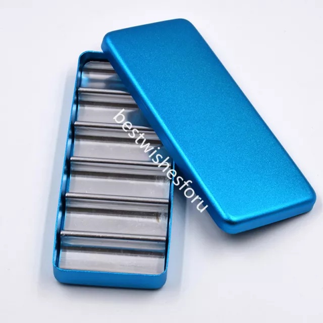 1Pc Dental Bur Holder Block Sterilizer Case Disinfection Endo Box Rack Blue Tray