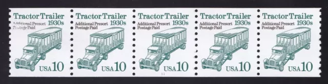 2458 Transportation – 10c "Tractor Trailer" PNC 5 Plate # 11 - MNH Bur Precancel