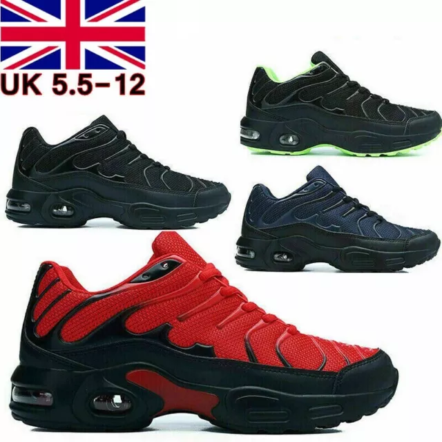 Mens Shock Absorbing Running Trainers Casual Lace Gym Walking Sports Shoes Size