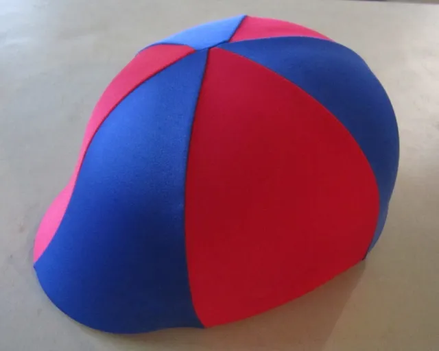 Horse Helmet Cover ALL AUSTRALIAN MADE Royal blue & Red Any size you need