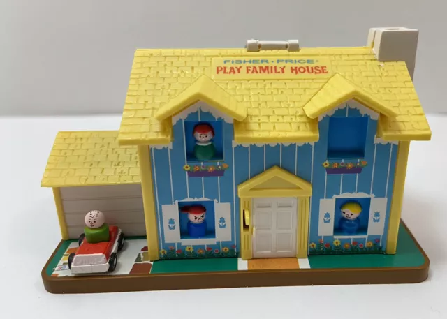 2011 Hallmark FISHER PRICE Play Family House Ornament Yellow Roof Door Bell Ring 2