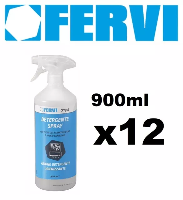 12 Flaconi 900Ml Detergente E Igienizzante Per Filtri E Radiatori Macchine Fervi