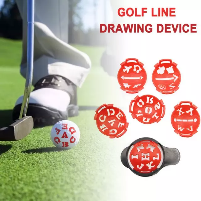 Golf Ball Line Liner Marker Multi-Template Drawing Alignment Mark Sign Tool