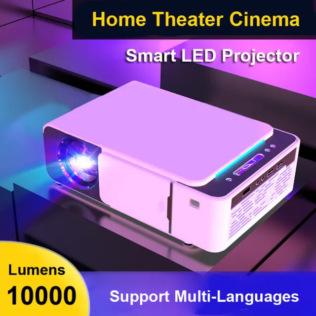 1080P Mini Portable Projector 16:9 LED Speaker Home Theater Cinema  USB VGA