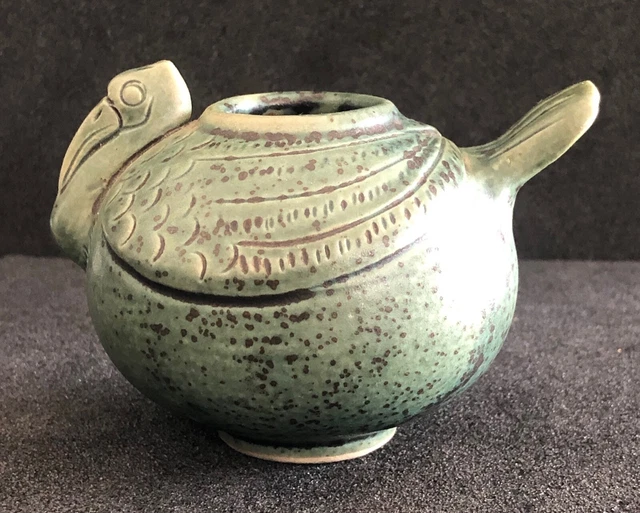 Small Pot Zoomorphic Ibis Ceramic Celadon Bird