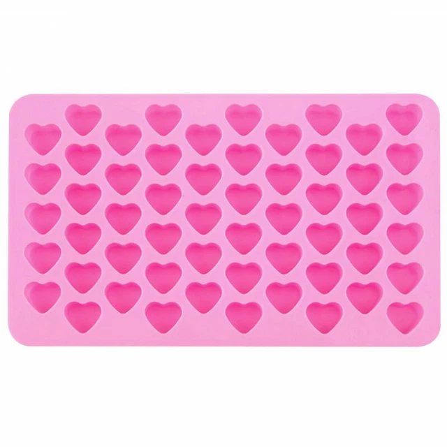 55 Corazón Silicona Pastel Chocolate Galletas Molde para Hornear Hielo Jabón Herramienta H9S7