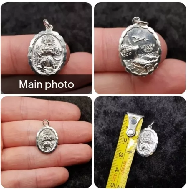 GEORG JENSEN SILVER St Christopher Pendant Gj Ltd Car Plane Train On Back 39.99 PicClick UK