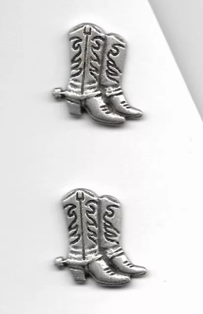 2 Cowboy Boots Buttons Sewing Scrapbook Craft 90200