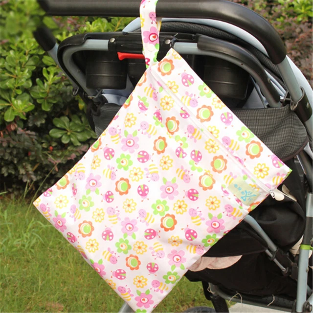 Baby Protable Nappy Washable Nappy Wet Dry Cloth Zipper Waterproof Diaper Bag AY 8