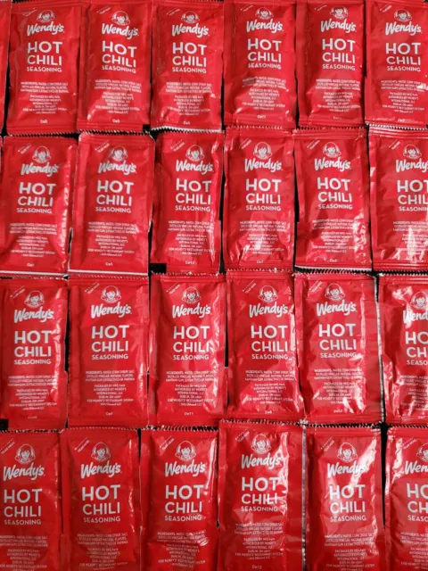 LOT OF 10 Wendy's Hot Chili Seasoning Sauce Packets ORIGINAL RECIPE $4. ...