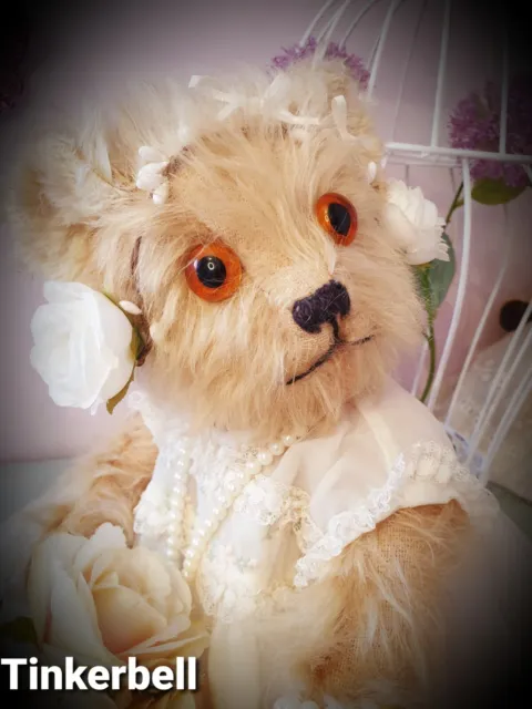 Sweet Antique,Vintage Teddy Bear 🐞Tinkerbell🌺🌻working Growler,possibly French