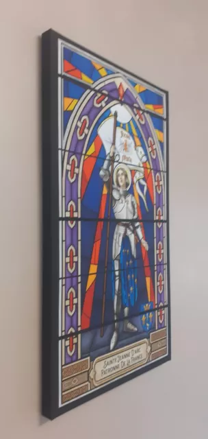 Sainte Jeanne D'Arc, patronne de la France. Tableau sous forme de vitrail.... 3