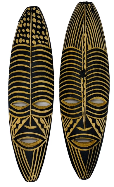 Two Tribal Boys Chikuza Masks Initiation Ceremonies Mbunda Zambia Made By ZUZE.!