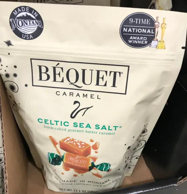 BEQUET Celtic Sea Salt Butter Caramels Individually Wrapped 17.1 Oz Candy