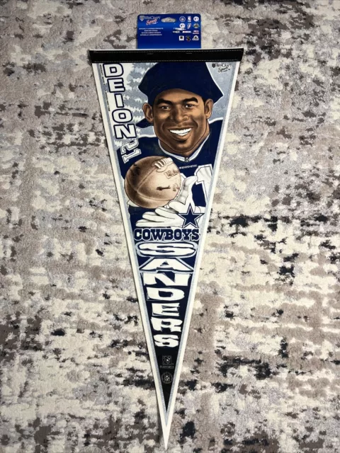 VTG Dallas Cowboys Deion SANDERS 90s NFL Wincraft Pennant USA NEW