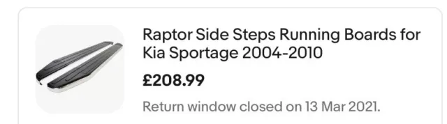 Raptor Side Steps Running Boards for Kia Sportage 2004-2010