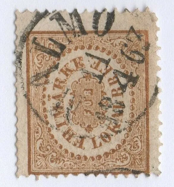 Schweden / Sverige 1862 1 braun/ Trimärke Briefmarke / Stamp #13