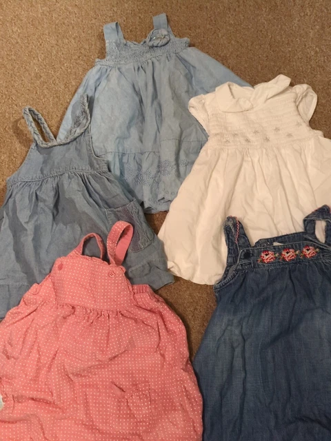 Baby Girls Summer Clothes - 9-12 Months - Dress Bundle