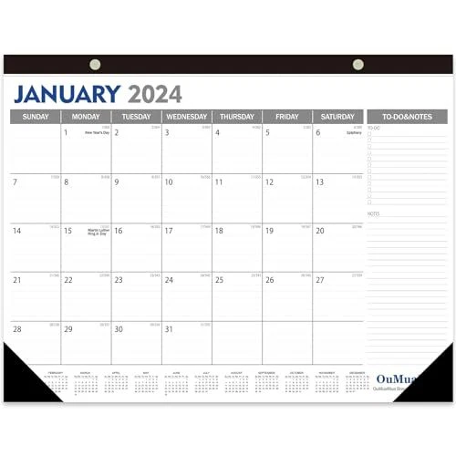 LARGE DESK CALENDAR 20242025 18 Months from Jan. 2025 through Jun