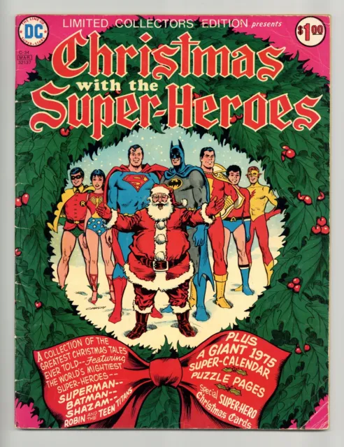 Christmas with the Super-Heroes DC Treasury Edition C-34 VG 4.0 1975