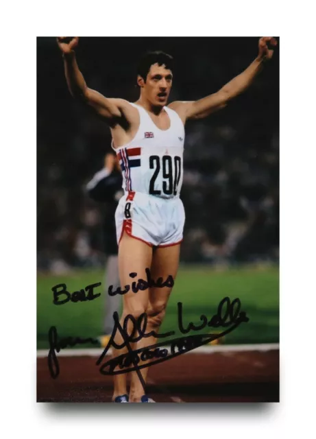 Allan Wells Signed 6x4 Photo Olympic Champion Moscow 1980 Genuine Autograph +COA