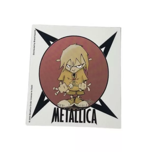 Vintage 2000 Metallica 2.5” x 2.75” Sticker NEW License by Giant