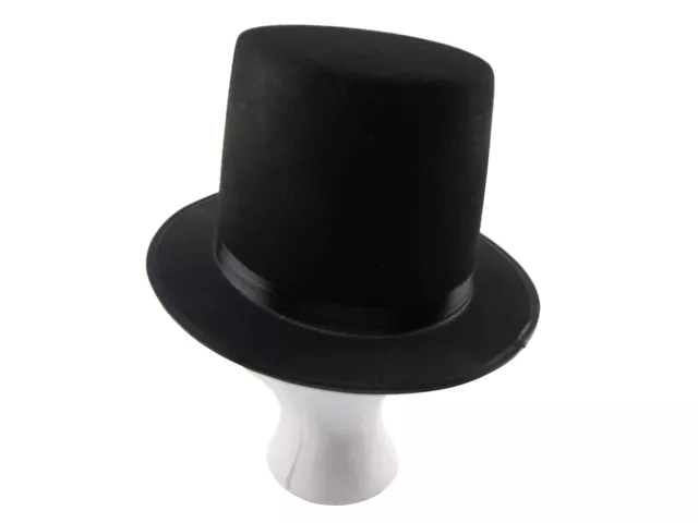 Civil War Era Abe Lincoln Black Top Hat Costume Theatre Prop Steampunk Accessory