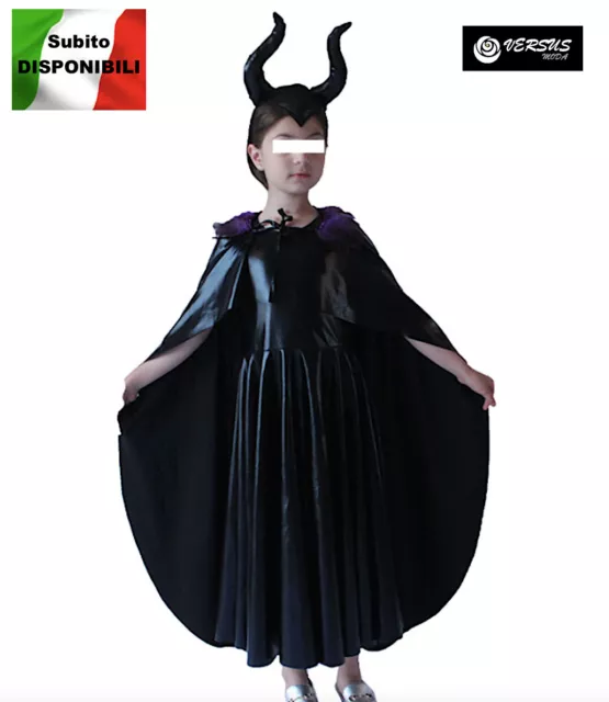 MALEFICA VESTITO CARNEVALE Bambina Dress up Maleficent Girl Costume MALEF01  SD EUR 39,90 - PicClick IT