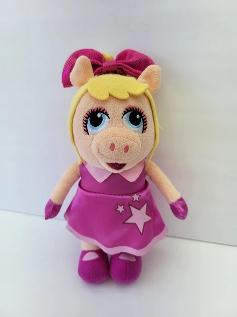 Disney Junior Muppet Babies 8” Baby Miss Piggy Plush Stuffed Animal Doll Toy