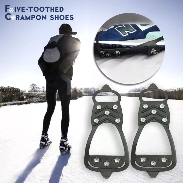 8 Studs Anti-Skid Shoe Spikes Crampon Anti-Ice On Cover for Shoes Disposable