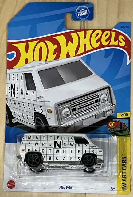 Hot Wheels - Van 70s HW Art Cars 2/10 - Edición Metalflake Navy Blue - Mattel 2023 - Coleccionable