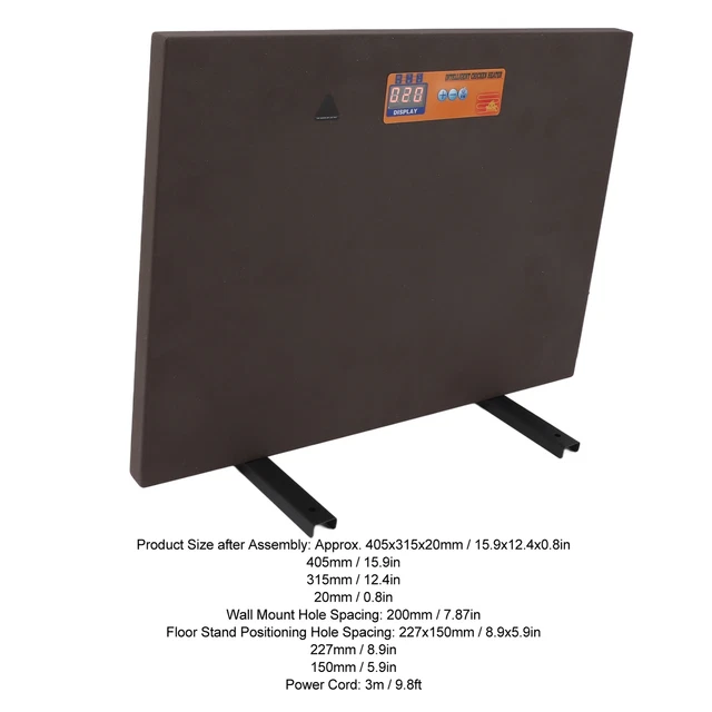 Chauffe-poules Marron à Commande Manuelle 150W 4 Modes Affichage Numérique Fo FR