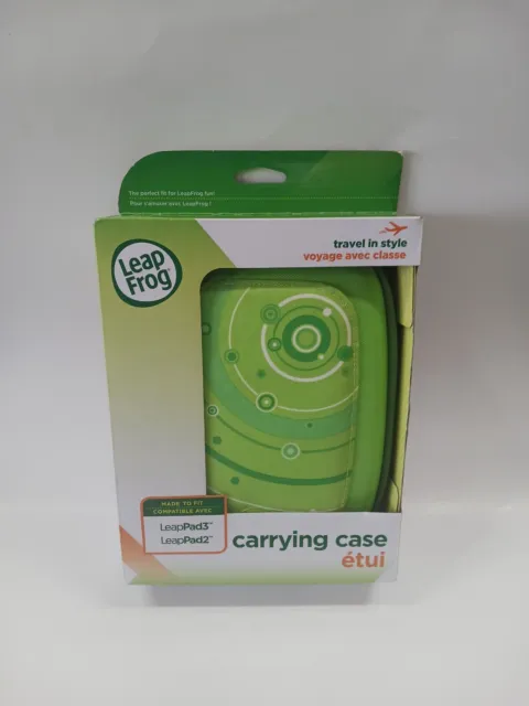 Lime Green Design LeapFrog LeapPad Carrying Case Fits LeapPad 2 & 3 NEW Open Box