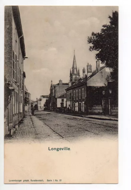 LONGEVILLE Moselle CPA 57 rue église  carte nuage 1900 N° 2