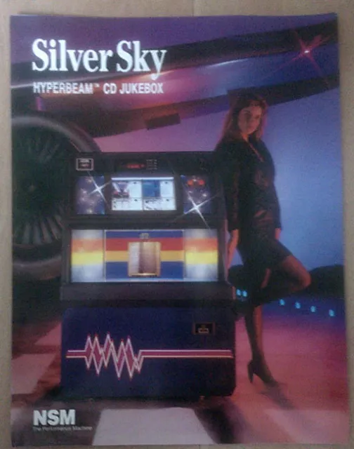 NSM Silver Sky Hyperbeam 100 CD Jukebox Verkaufsbroschüre/Flyer/Broschüre