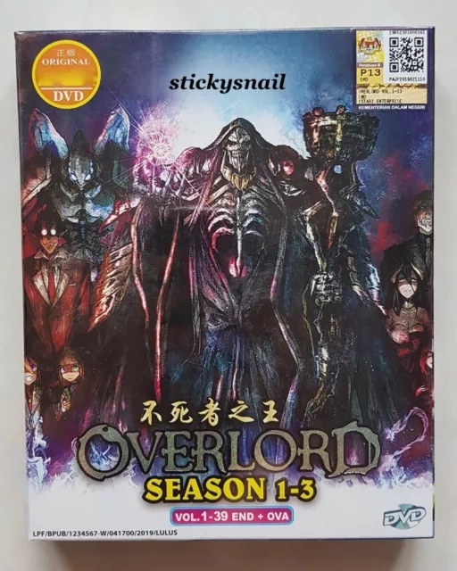 ANIME OVERLORD SEA 1-3 Vol.1-39 End + OVA DVD ENGLISH SUBS REG ALL +FREE  ANIME