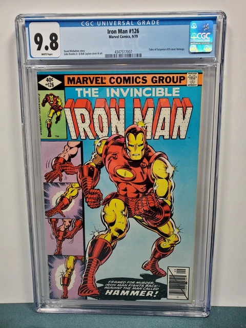 Iron Man #126 CGC 9.8 WHITE PAGES 1979 homage Cover Tales Of Suspense