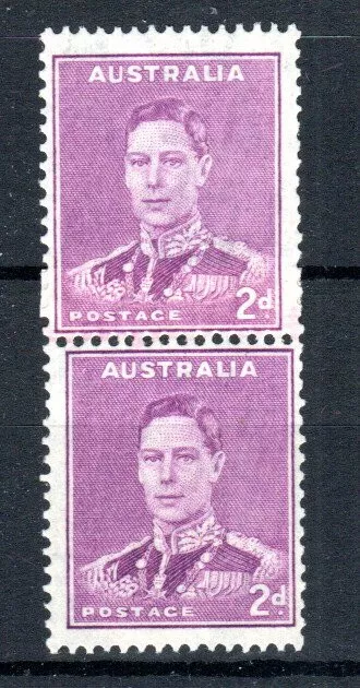 Australia 1942 2d coil pair SG 121 MNH