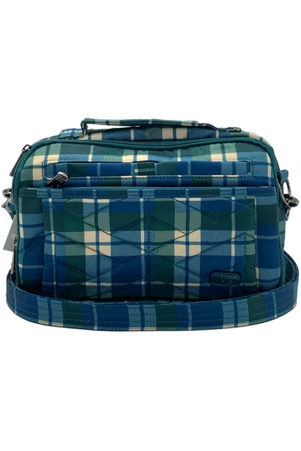 Lug RFID Top Handle Crossbody Bag Scoop 2 Flannel Plaid