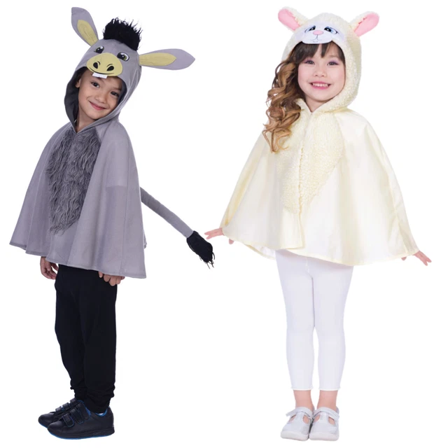 Childs Animal Fancy Dress Donkey Sheep Costume Christmas Nativity Animal Kids