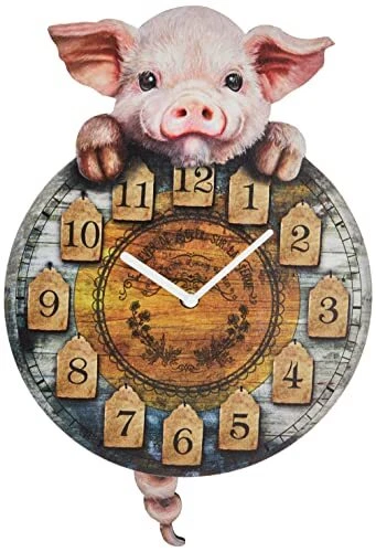 Nemesis Now Piggin' Tickin' Orologio 32cm Marrone (P9j)