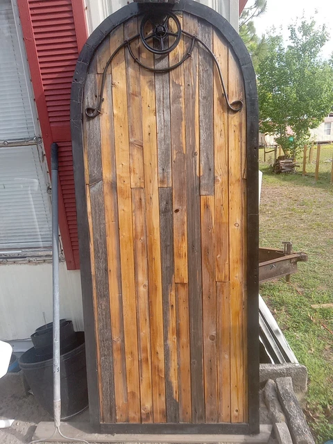 Rustic reclaimed lumber arched top door special buy it now 32 X 82.5 LHS. 2