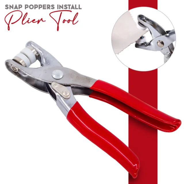9.5mm Prong Pliers Tool for Snap Popper Fasteners Press Studs Button Install