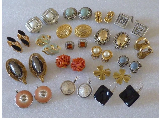 Les Rarissimes Boucles d'oreilles françaises dorées vintage Clip Ons - France